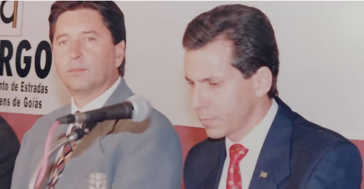 Riumar dos Santos e Maguito Vilela na primeira edição do ENACOR, em 1996